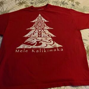 XXL Men’s Red Mele Kalikimaka short sleeve T shirt